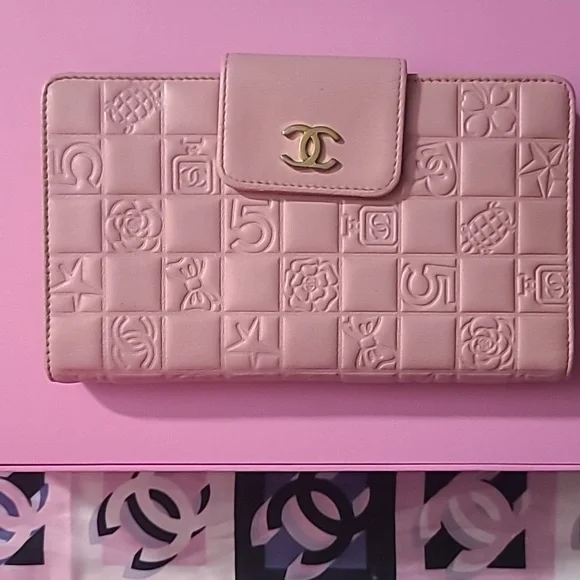 Chanel Pink Icon Line Long Kisslock Wallet - Picture 5 of 16